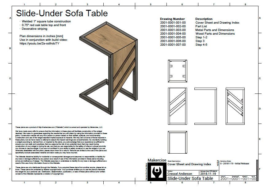 C Table Plans Makercise, Sofa C Table Plans