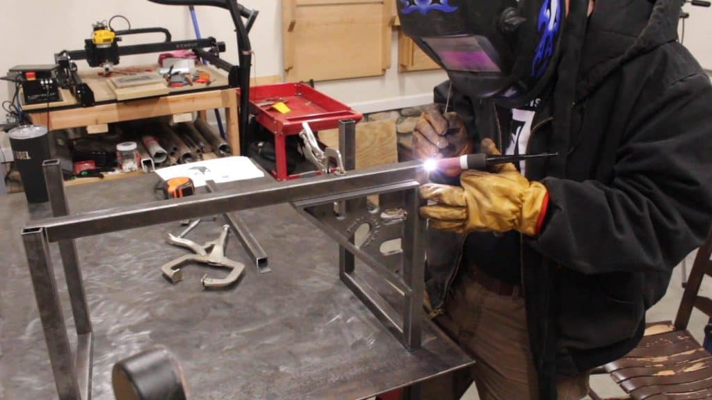 Tack Welding the Frame Pieces Together